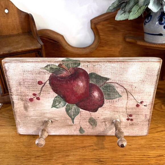 Other - Hand Painted Folk Art Wooden Peg Hanging Coat Towel Rack Country Cottage Farm
